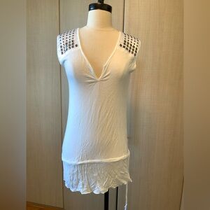 Women's Buffalo White Sleeveless Tshirt Size PS